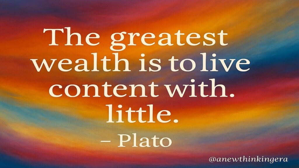 “Plato quote on wisdom displayed with inspiring sunset background – motivational design for self-growth and reflection.”