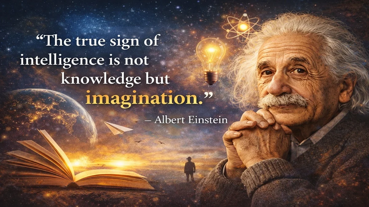 Albert Einstein Quote on Intelligence and Imagination