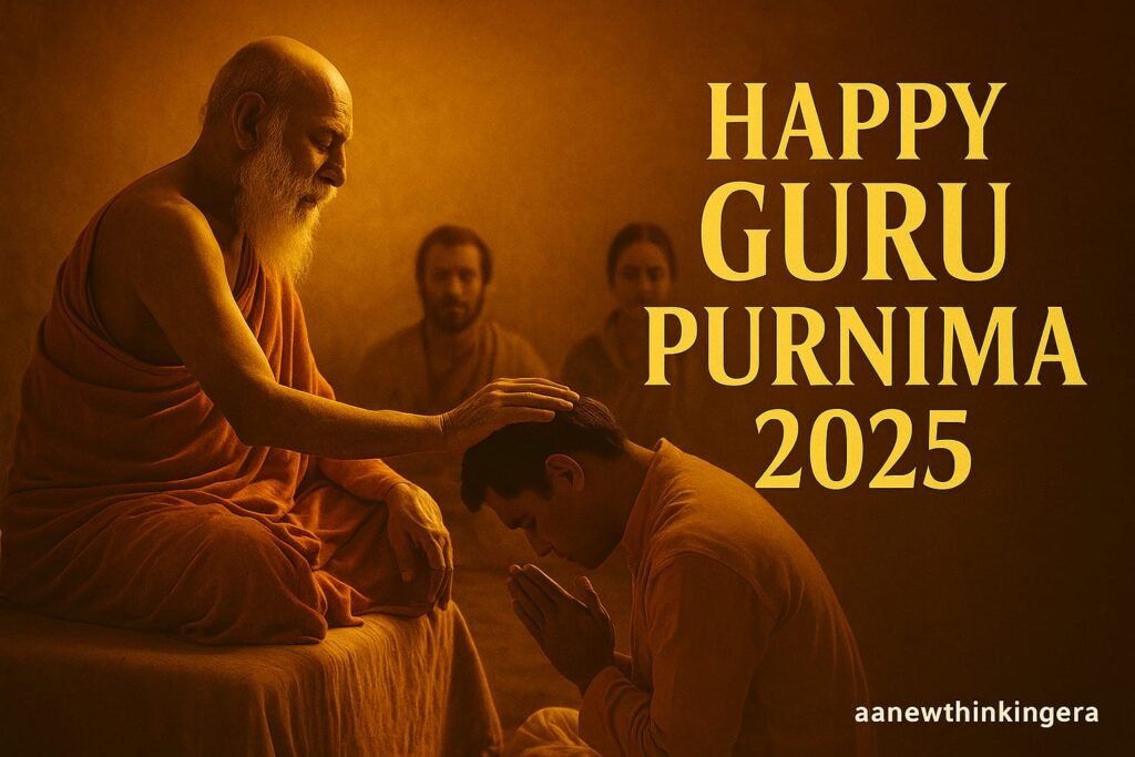 Guru Purnima Quotes, Wishes, and Messages for 2025: Celebrate the Sacred Bond of Gurus and Disciples 2 Guru purnima Quotes Realistic image of a guru blessing children with a serene mountain landscape and soft pastel colors in the background