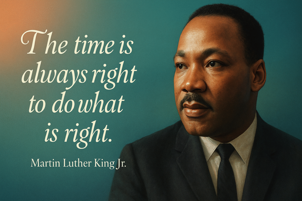 Martin Luther King Jr. Biography— A Life of Courage, Hope, and Change We Can All Learn From in 2025 2 martin luther king jr time to do right