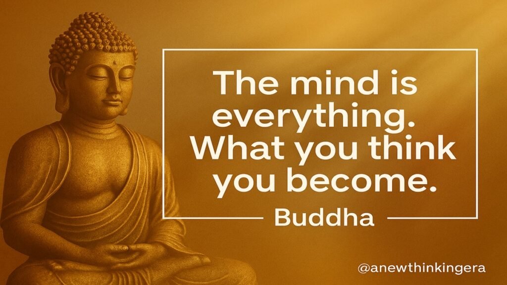 Buddha Quote - The mind is everything, what you think you become | @anewthinkingera