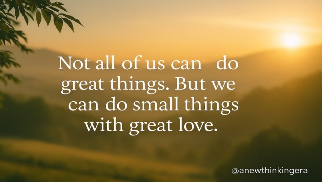 Mother Teresa quote on small acts with great love