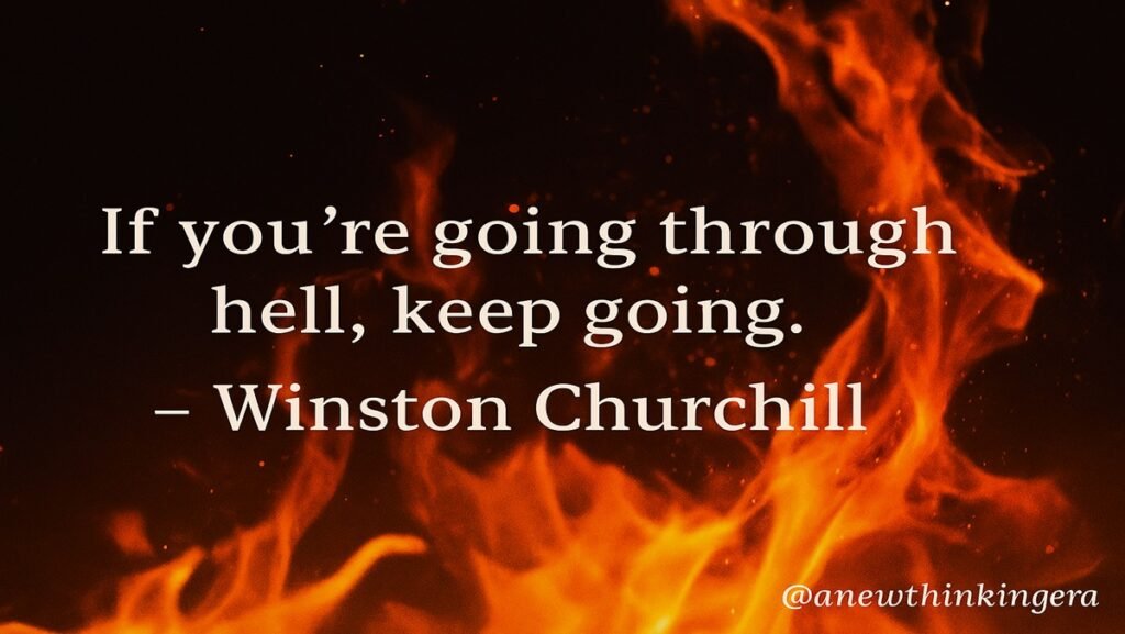 If you’re going through hell, keep going – Winston Churchill quotes

Title Text: Motivational Winston Churchill Quote – Keep Going Through Tough Times