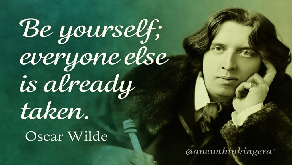 "Vibrant feature image of Oscar Wilde quotes with elegant typography — 51 inspiring quotes on life, love, and success by the legendary writer – A New Thinking Era."