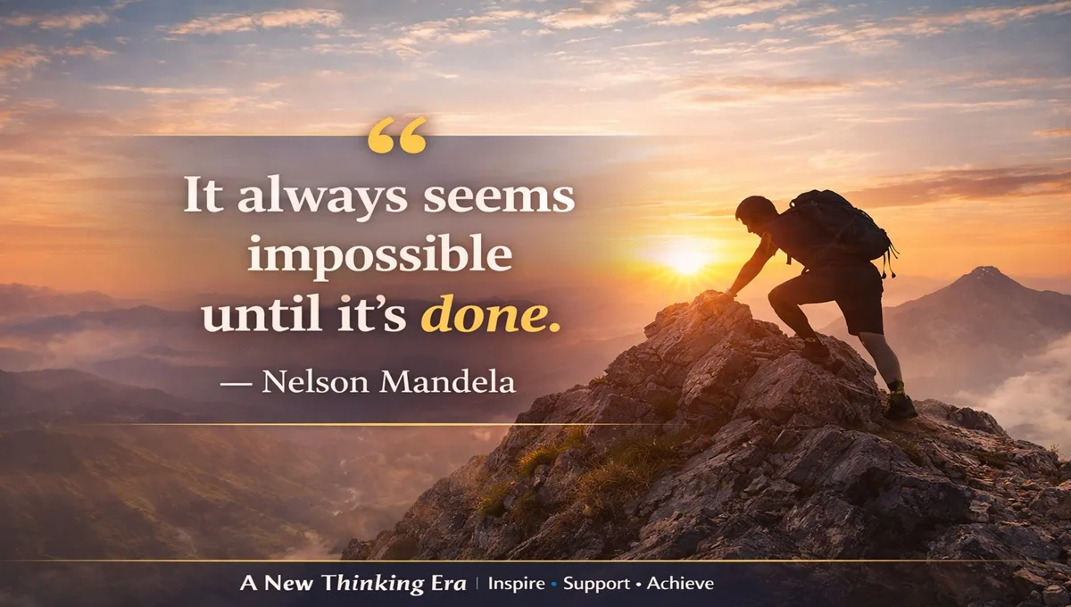Motivational quote by Nelson Mandela about overcoming challenges, perseverance, and achieving goals despite difficulty