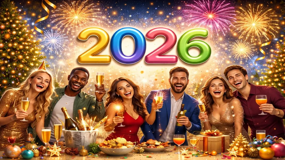 happy new year 2026 party friends 2
