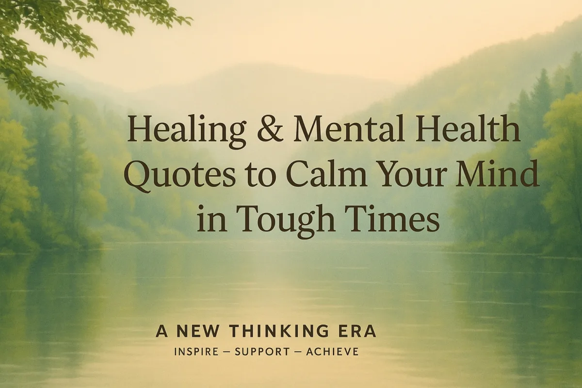 Healing and mental health quotes to calm your mind in tough times 2025 guide feature image – A New Thinking Era