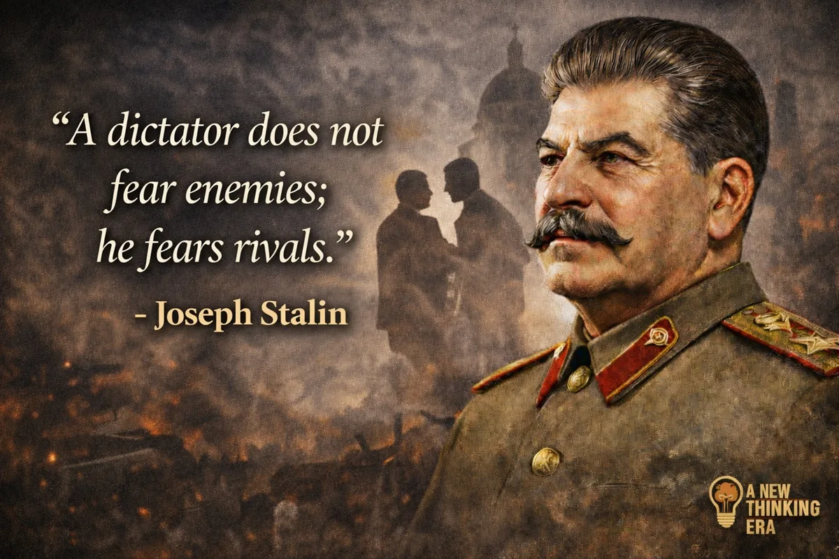 Joseph Stalin quote a dictator does not fear enemies he fears rivals power and leadership image