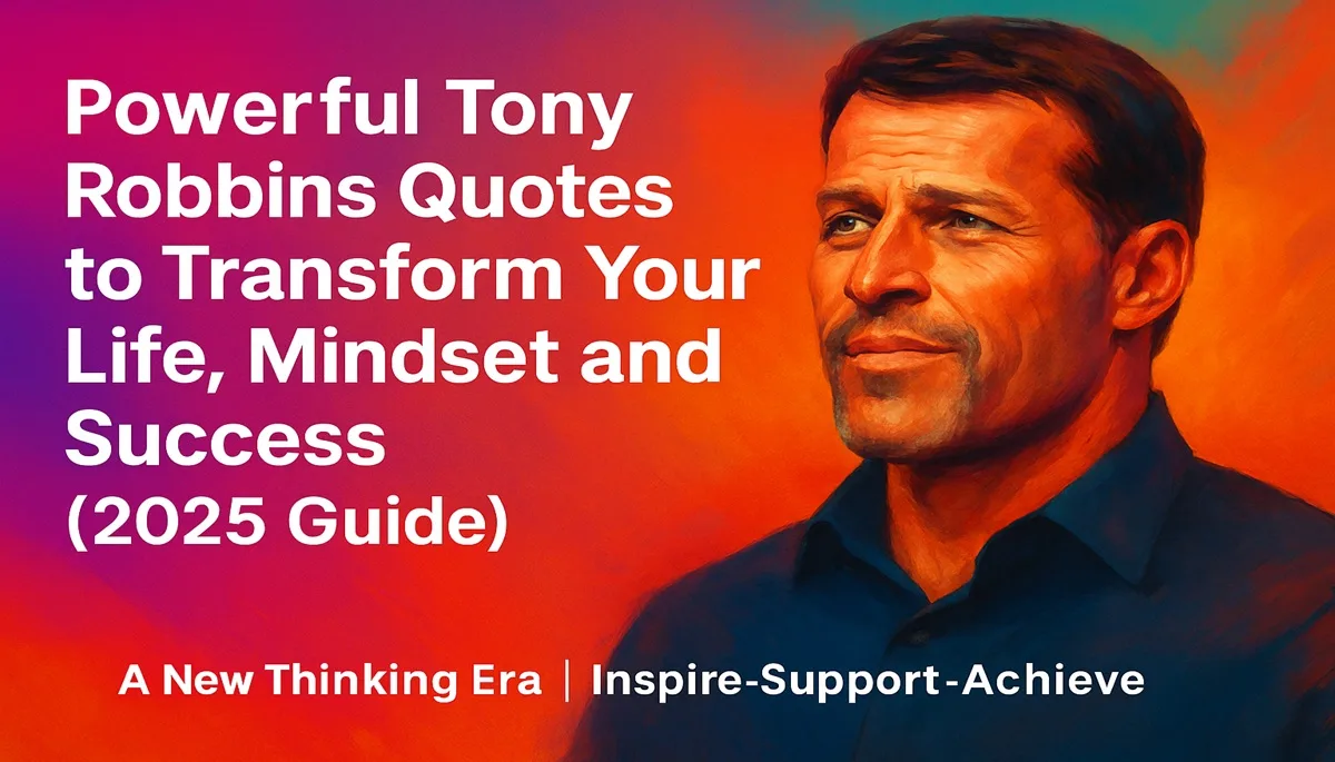 51 Powerful Tony Robbins Quotes to Transform Your Life, Mindset and Success (2025 Guide) 1 Powerful Tony Robbins Quotes to Transform Your Life, Mindset and Success (2025 Guide) β vibrant digital illustration of Tony Robbins with the title on a colorful background and A New Thinking Era