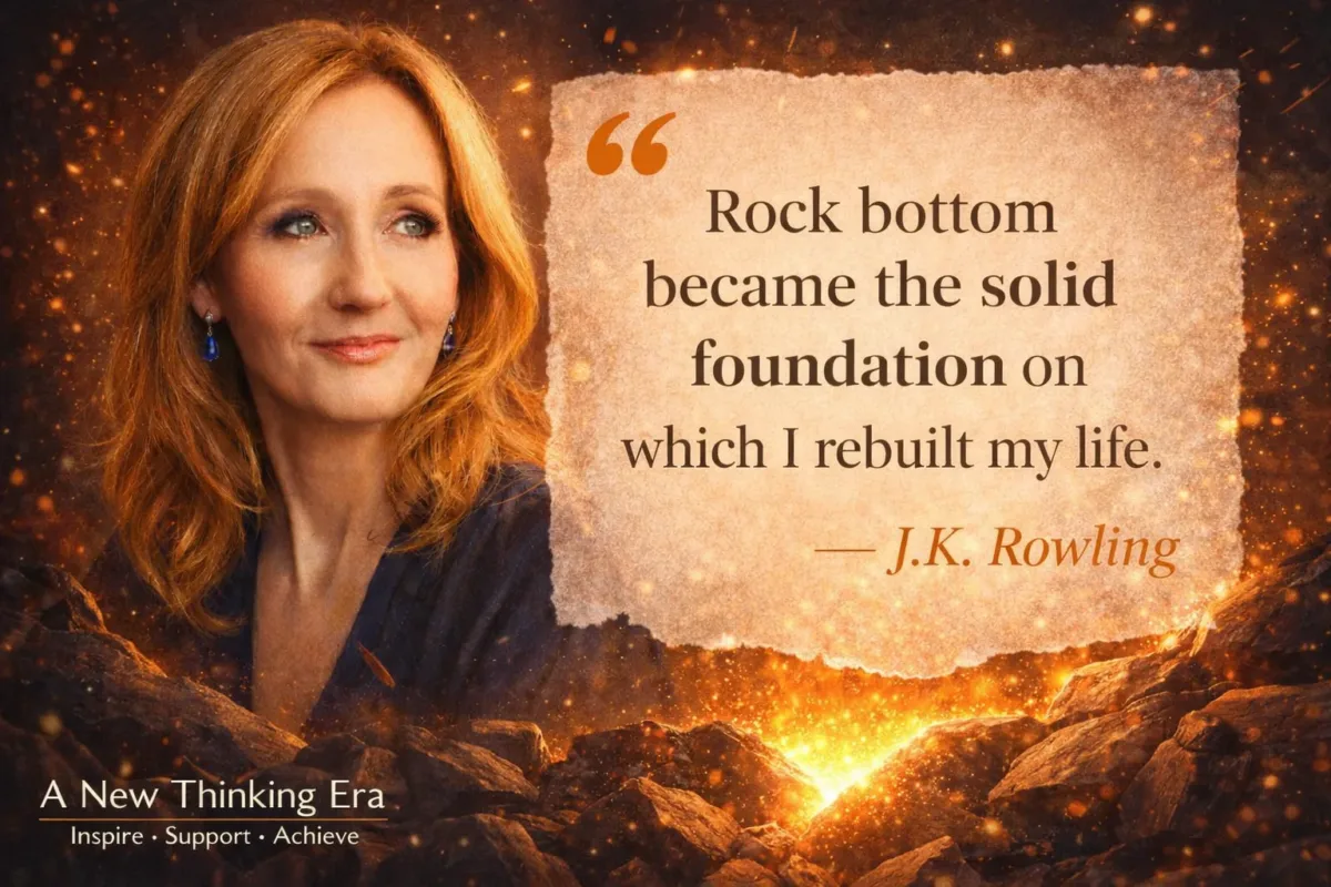 jk rowling quote rock bottom anewthinkingera